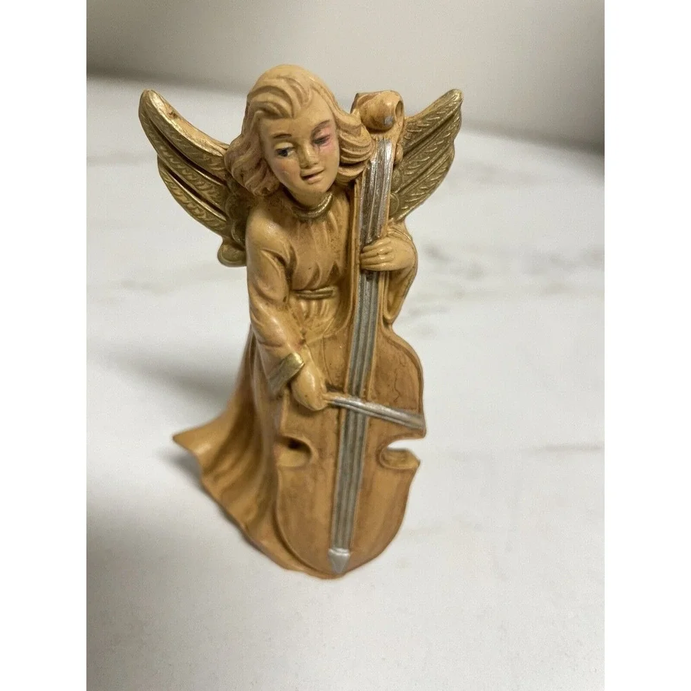 Set of‎ 3 Vintage Italy Euromarchi? Resin Musical Angels 4
